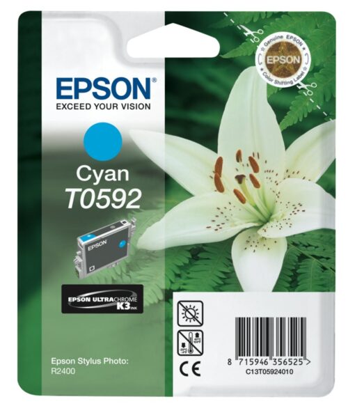 T0592 Epson Tinte cyan 13 ml