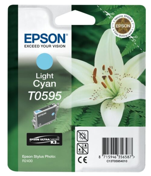 T0595 Epson Tinte hell cyan 13 ml