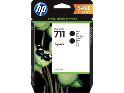HP 711 Tinte 2er Pack je 80 ml schwarz